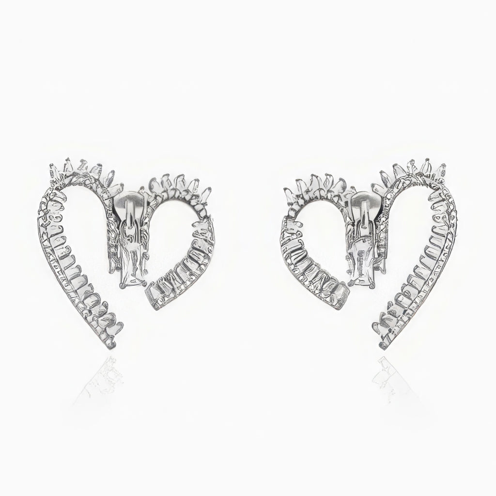 The Zipper Heart Earrings